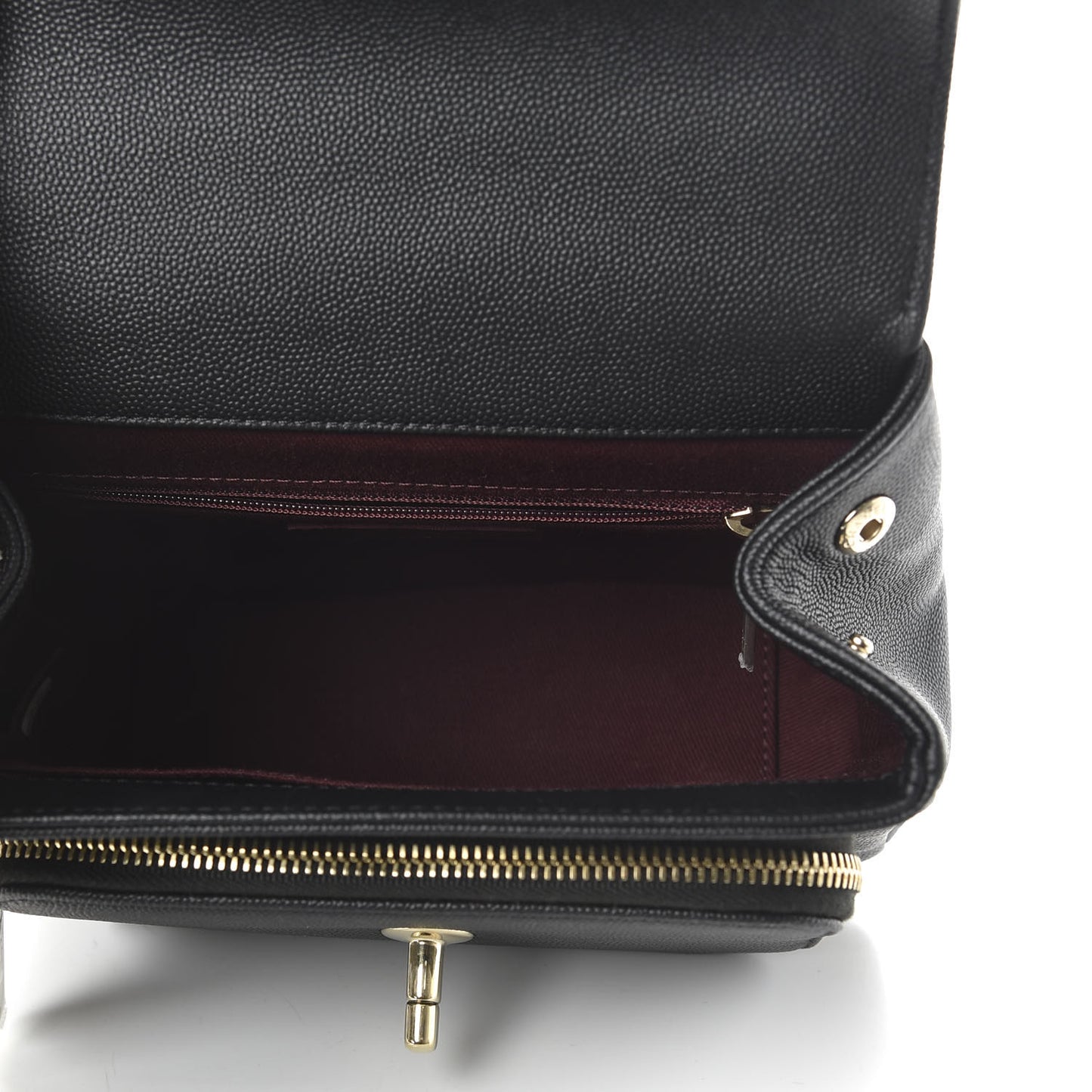 Caviar Quilted Small Business Affinity Flap Black