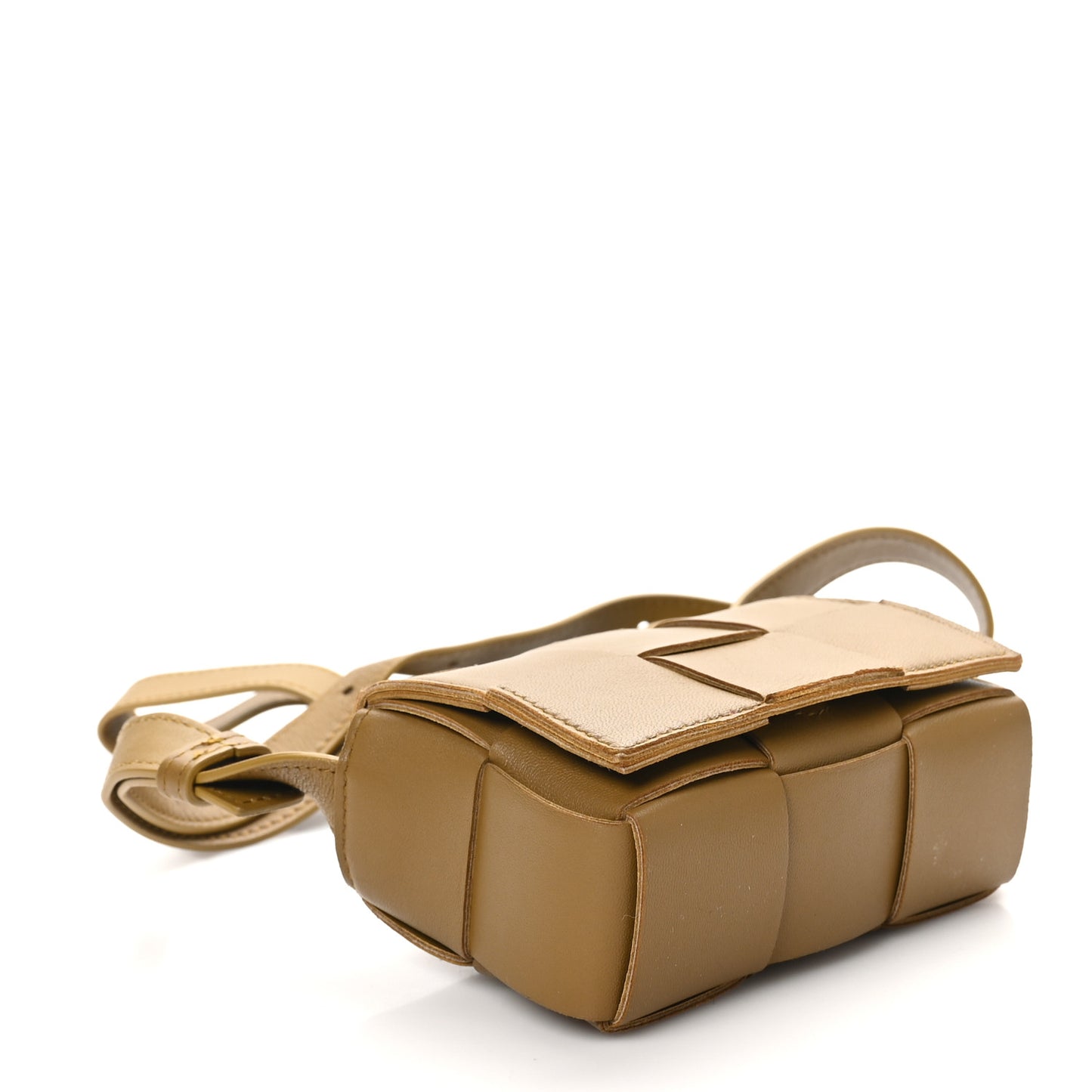 Lambskin Maxi Intrecciato Extra Mini Cassette Crossbody Bag Acorn