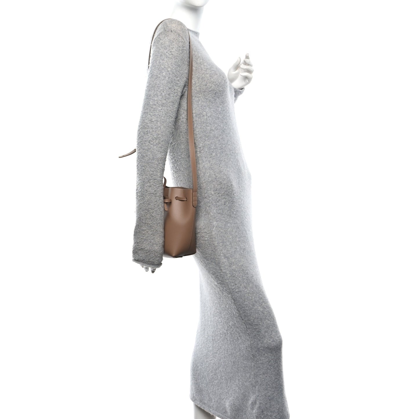 Calfskin Mini Mini Bucket Bag Biscotto