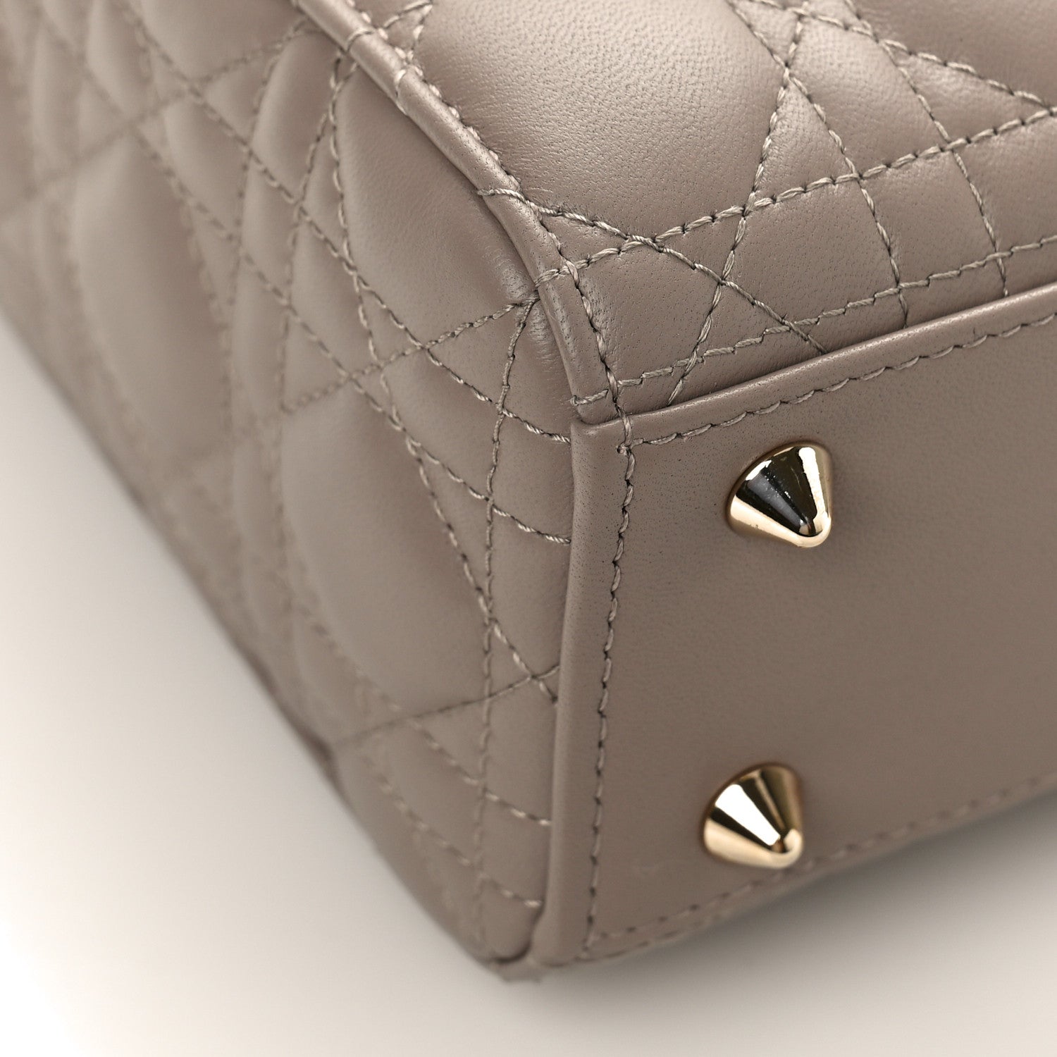 Christian Dior Lambskin Cannage Small My ABCDior Lady Dior Taupe 7 of 8
