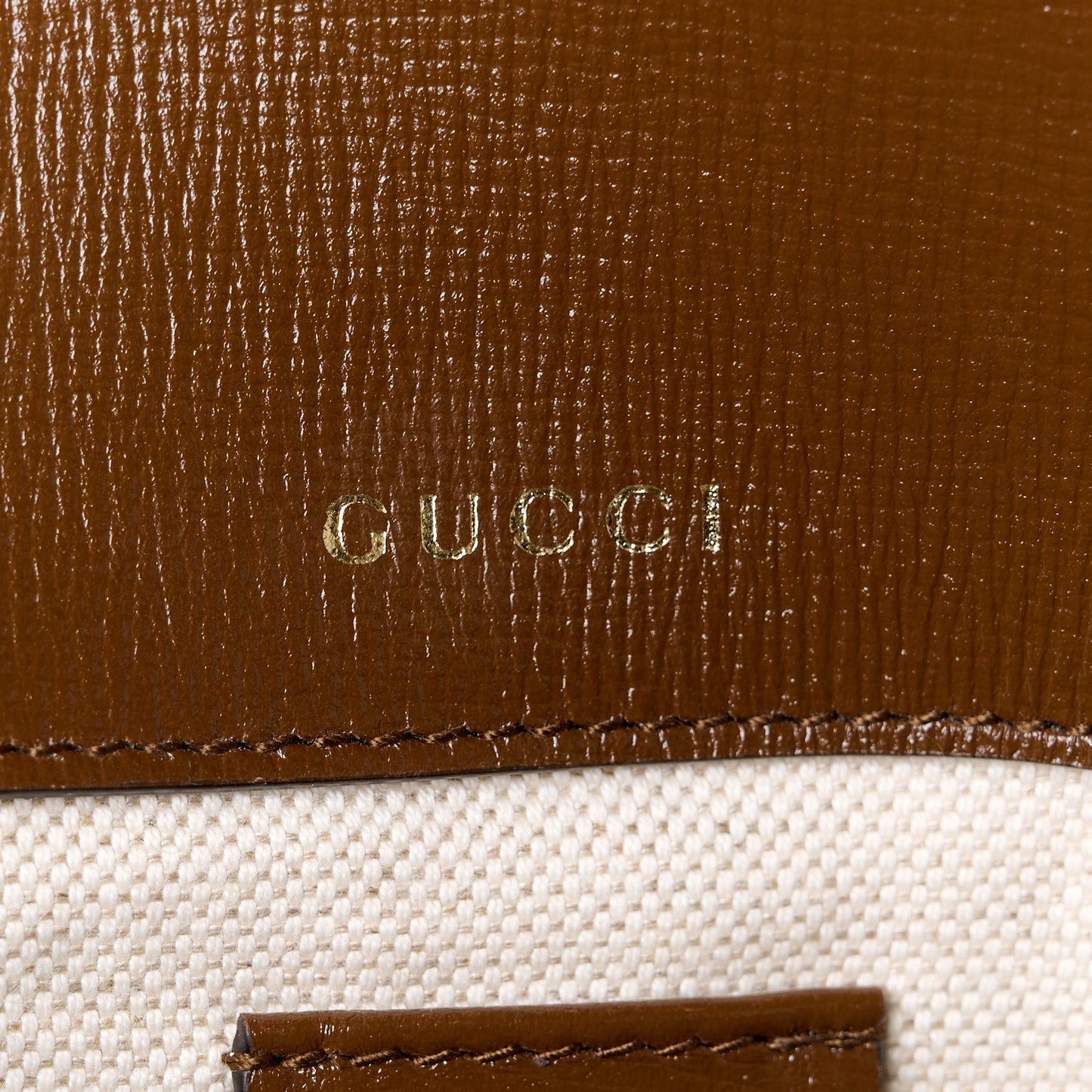 GG Supreme Monogram Web Mini Horsebit 1955 Shoulder Bag Beige Brown Sugar