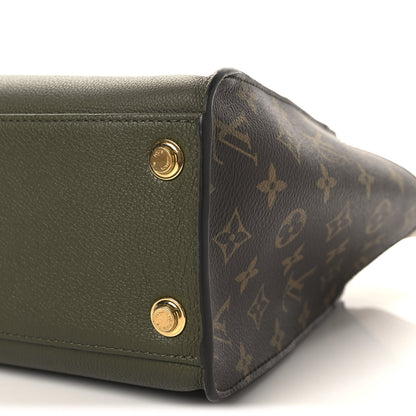 Louis Vuitton Calfskin Monogram On My Side MM Laurier Green Toffee Latte Beige 9 of 9