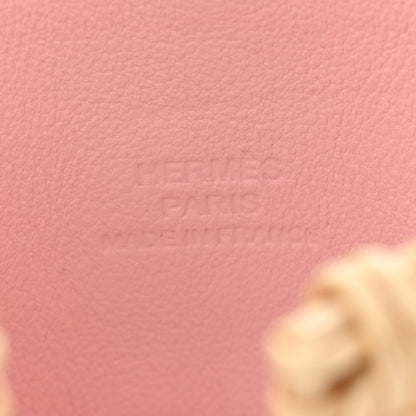 Hermes Wicker Swift Medor Picnic Cuff Bracelet T2 Rose Sakura 4 of 8