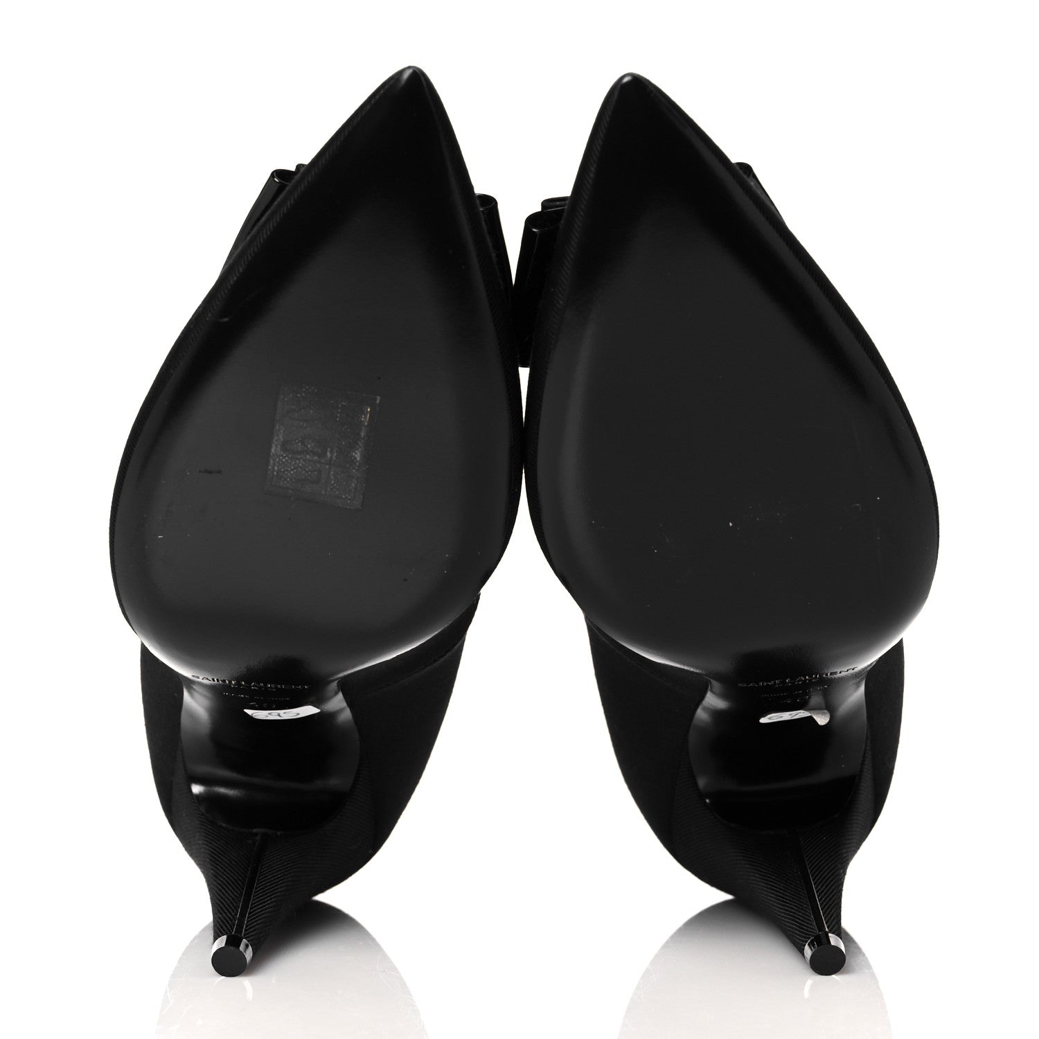 Saint Laurent Calfskin Bow Anais Pumps 40 Black 5 of 10