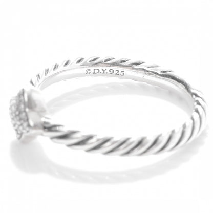 David Yurman Sterling Silver Pave Diamond Quatrefoil Ring 5 3 of 4