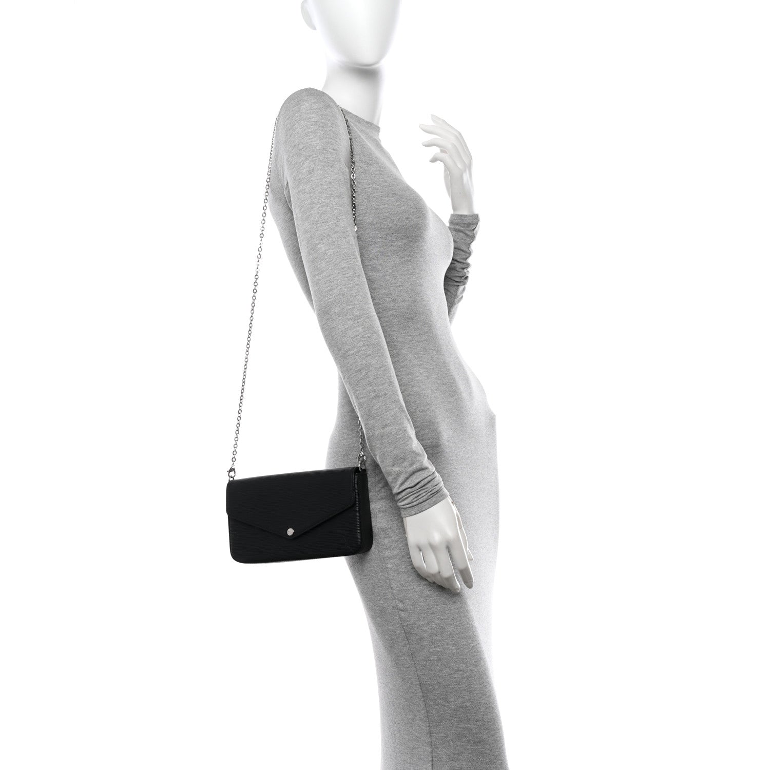 Louis Vuitton Epi Pochette Felicie Black 2 of 12