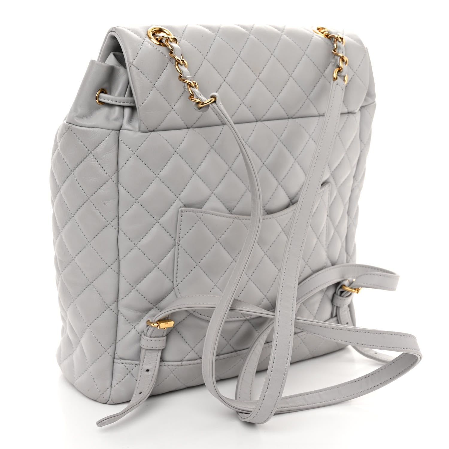Chanel Calfskin Quilted Large Urban Spirit Backpack Grey 3 of 12