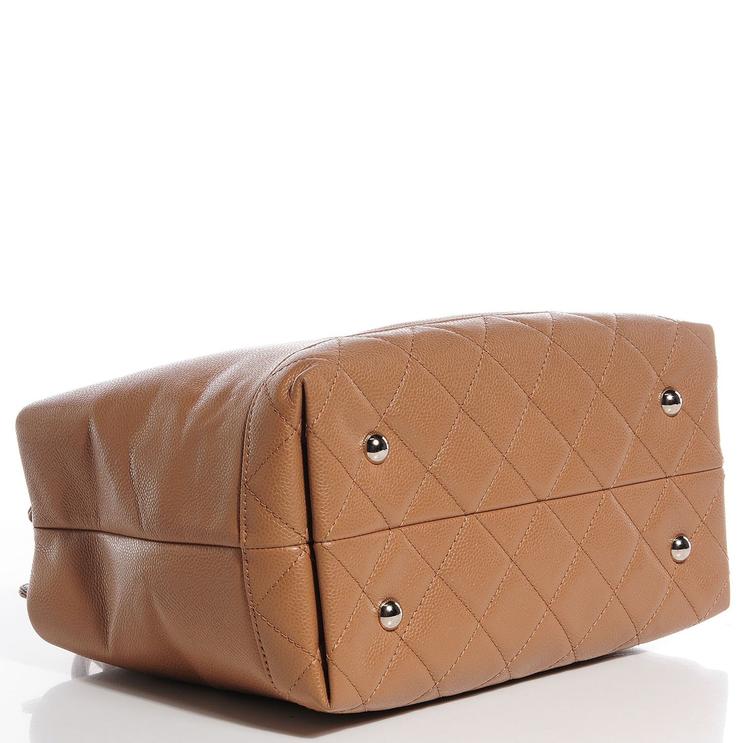 Caviar Soft CC Top Handle Medium Tote Beige