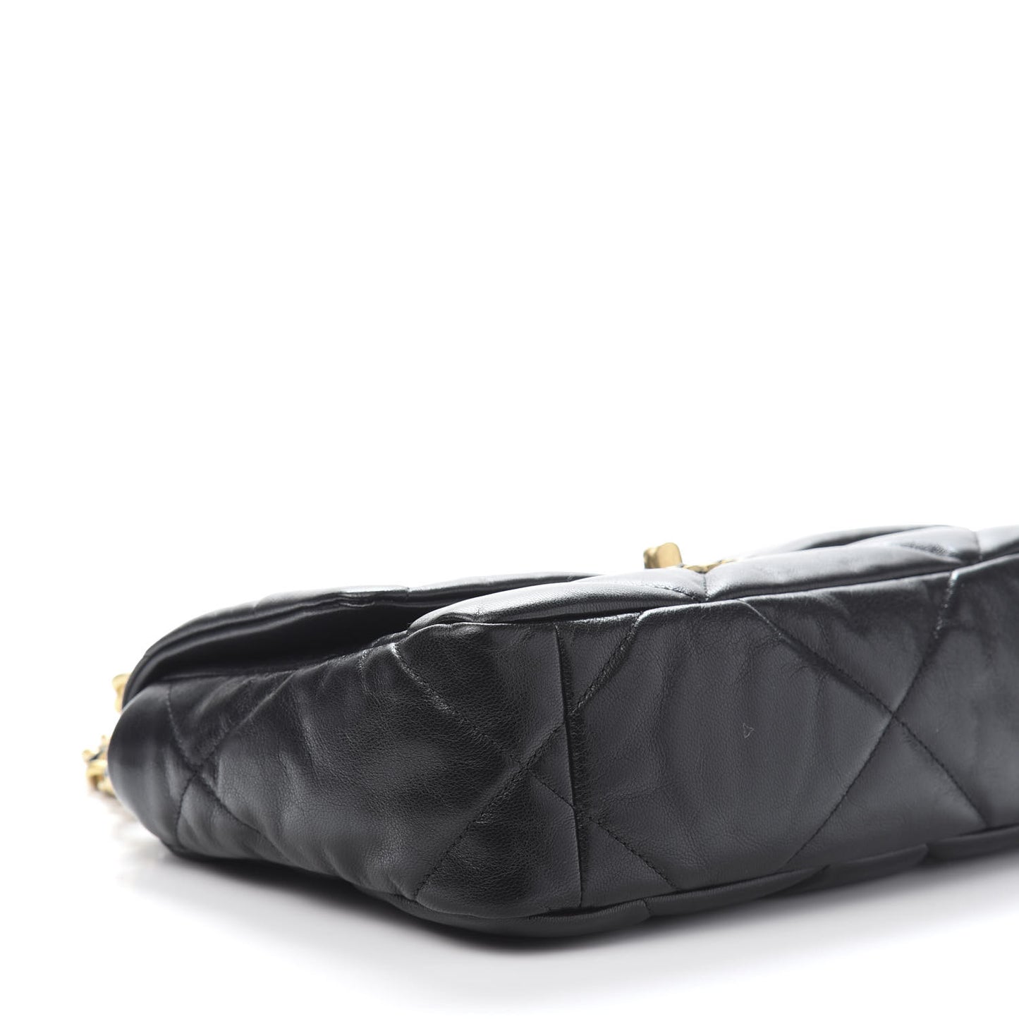 Goatskin Quilted Medium 19 Flap Black