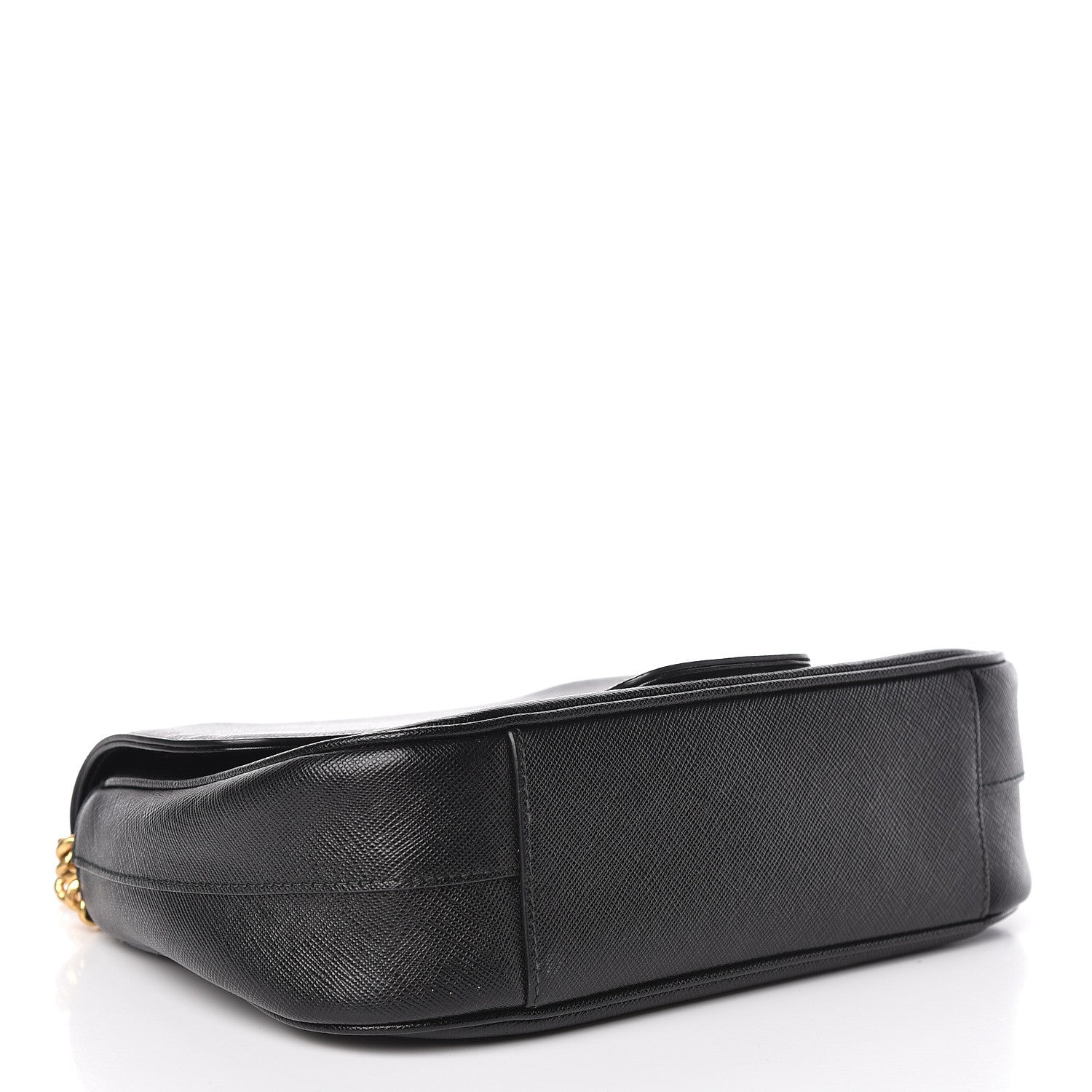Prada Saffiano Flap Shoulder Bag Black 4 of 10