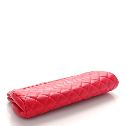 Chanel Lambskin Quilted Timeless Clutch Fuchsia 4 of 11