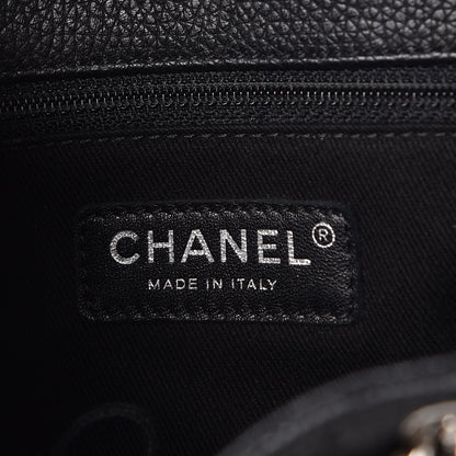 Chanel Grained Calfskin Stitched Flap Drawstring Backpack Black 6 of 8