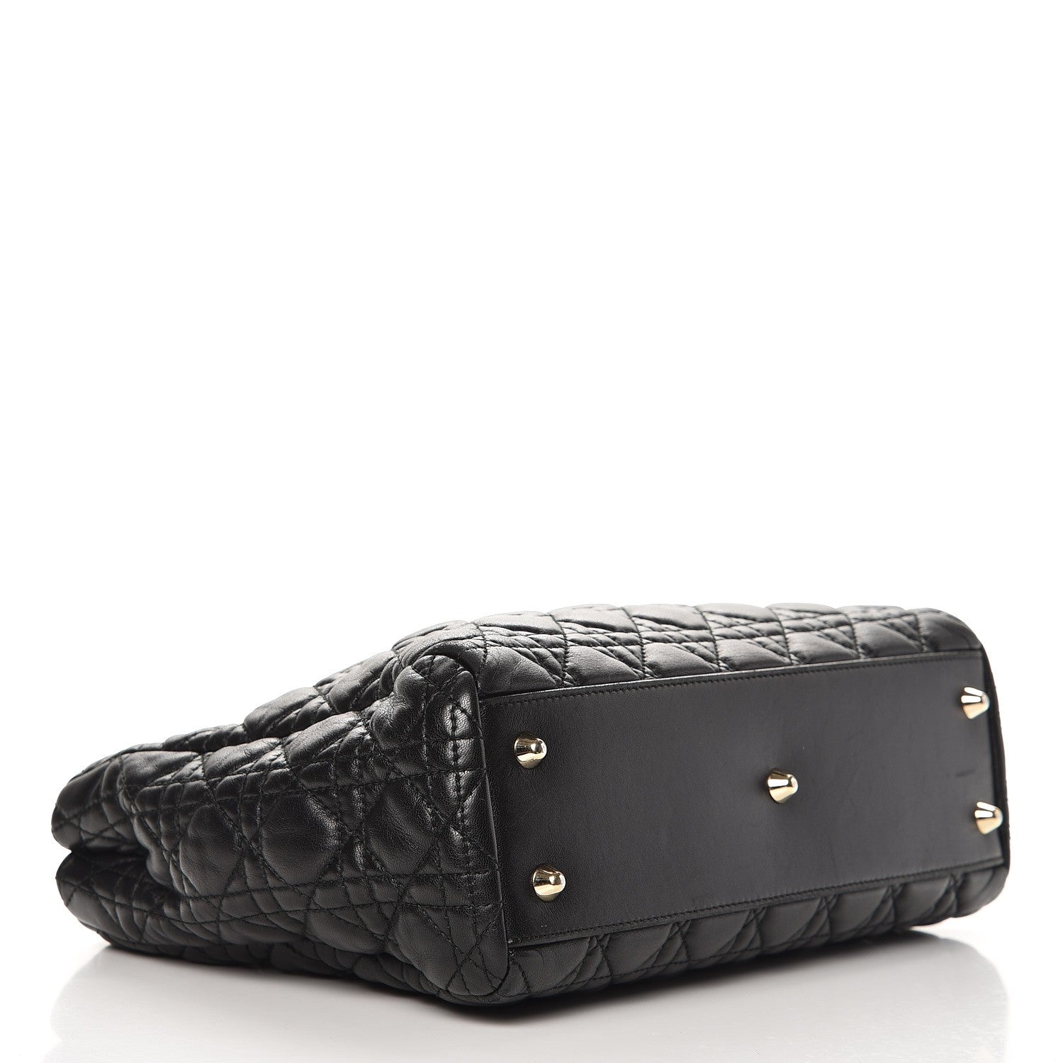 Christian Dior Lambskin Cannage Small Dior Soft Shopping Tote Black 4 of 6