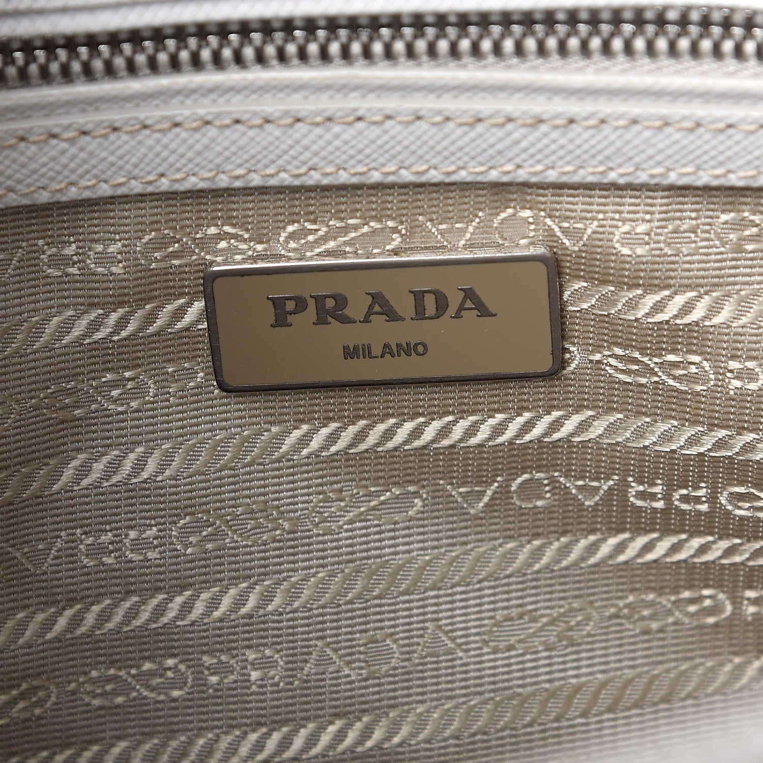Prada Saffiano Small Galleria Double Zip Tote Talco 6 of 15