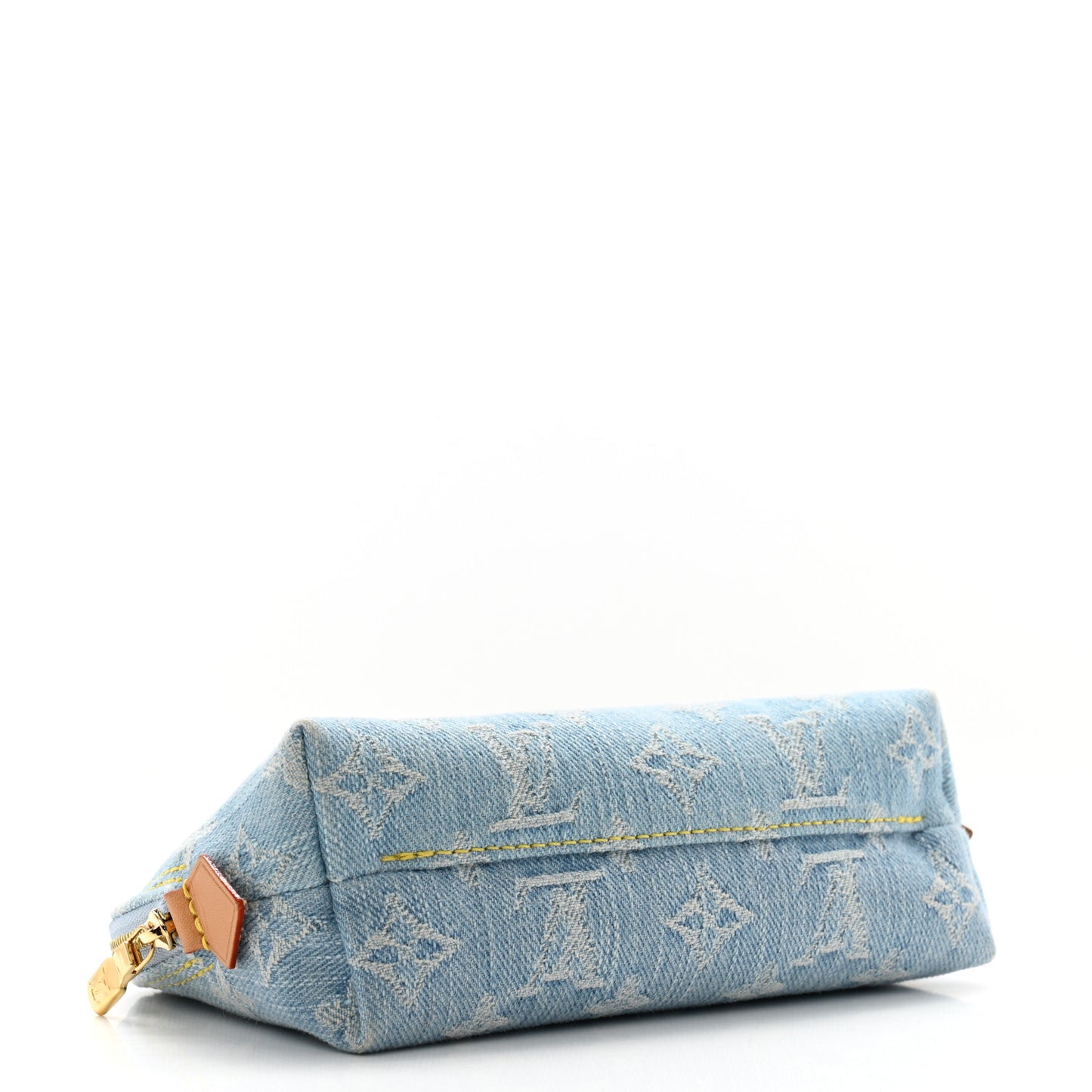 Monogram Denim Cosmetic Pouch PM Blue