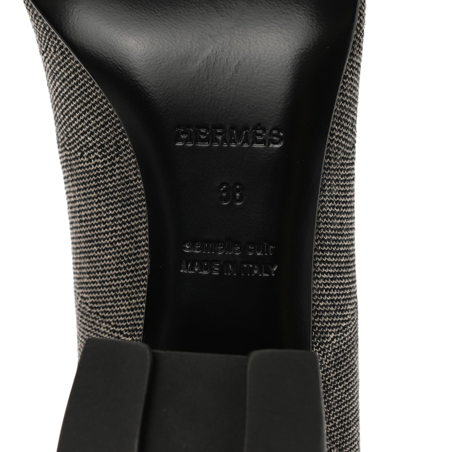 Hermes Knit Calfskin Volver 60 Ankle Boots 38 Nocciola Black 6 of 9