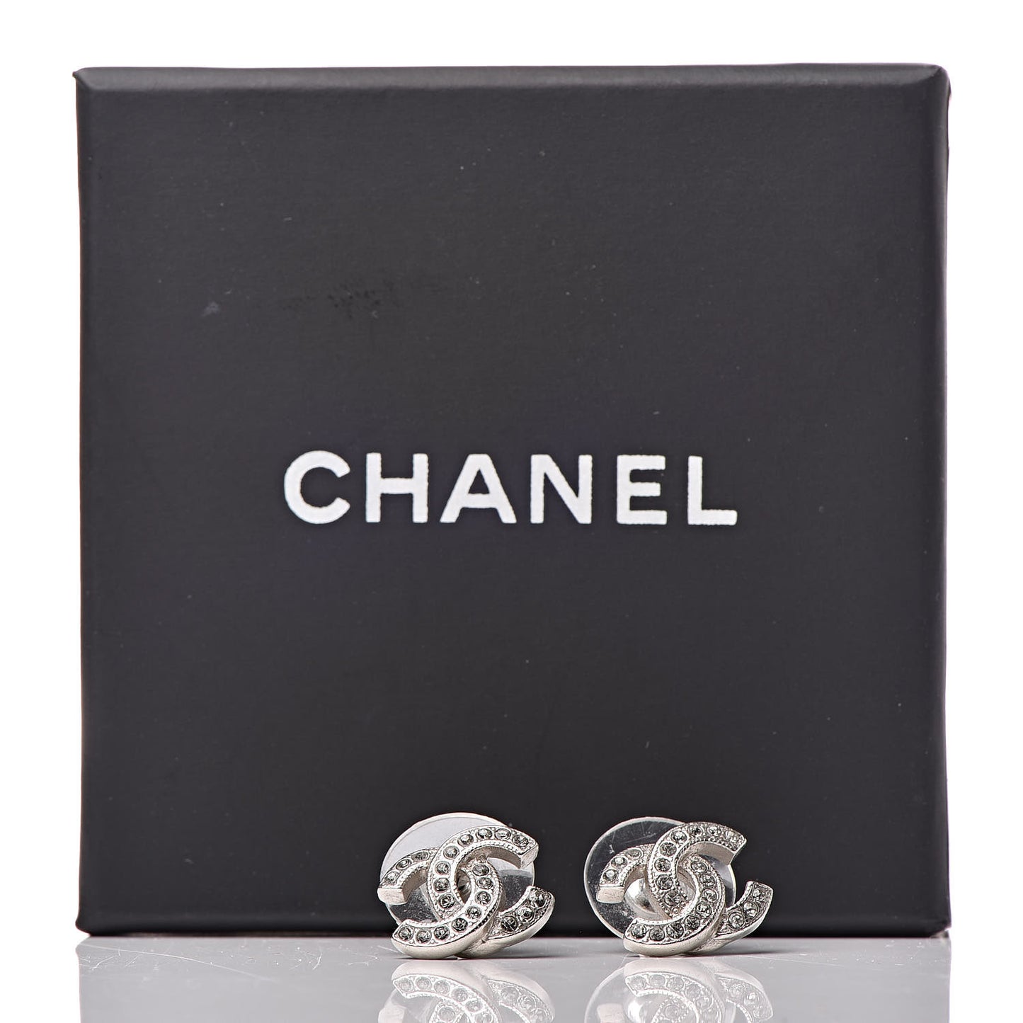 Crystal Mini Timeless CC Earrings Silver