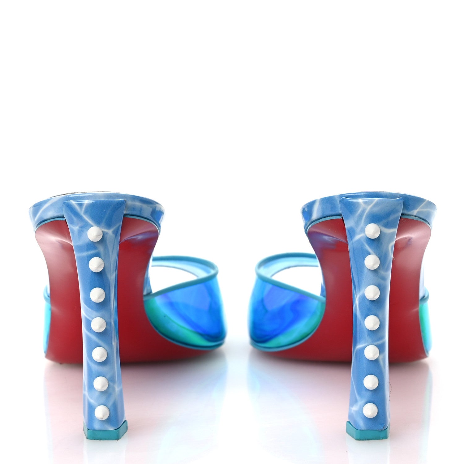 Christian Louboutin Patent Splash Mecondorik 85 Pumps 41 Blue 6 of 11