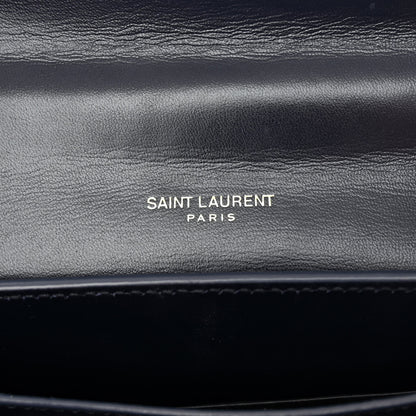 Saint Laurent Snakeskin Small Kaia Satchel Navy 6 of 11