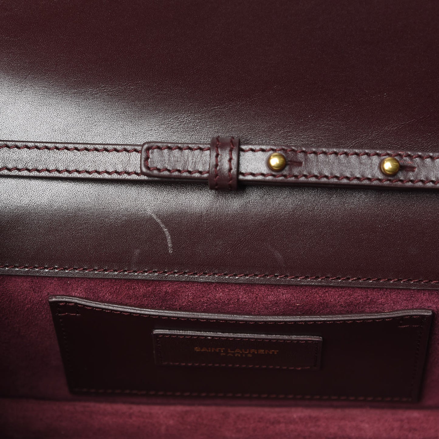 Smooth Calfskin Medium Marquage Clutch Bordeaux