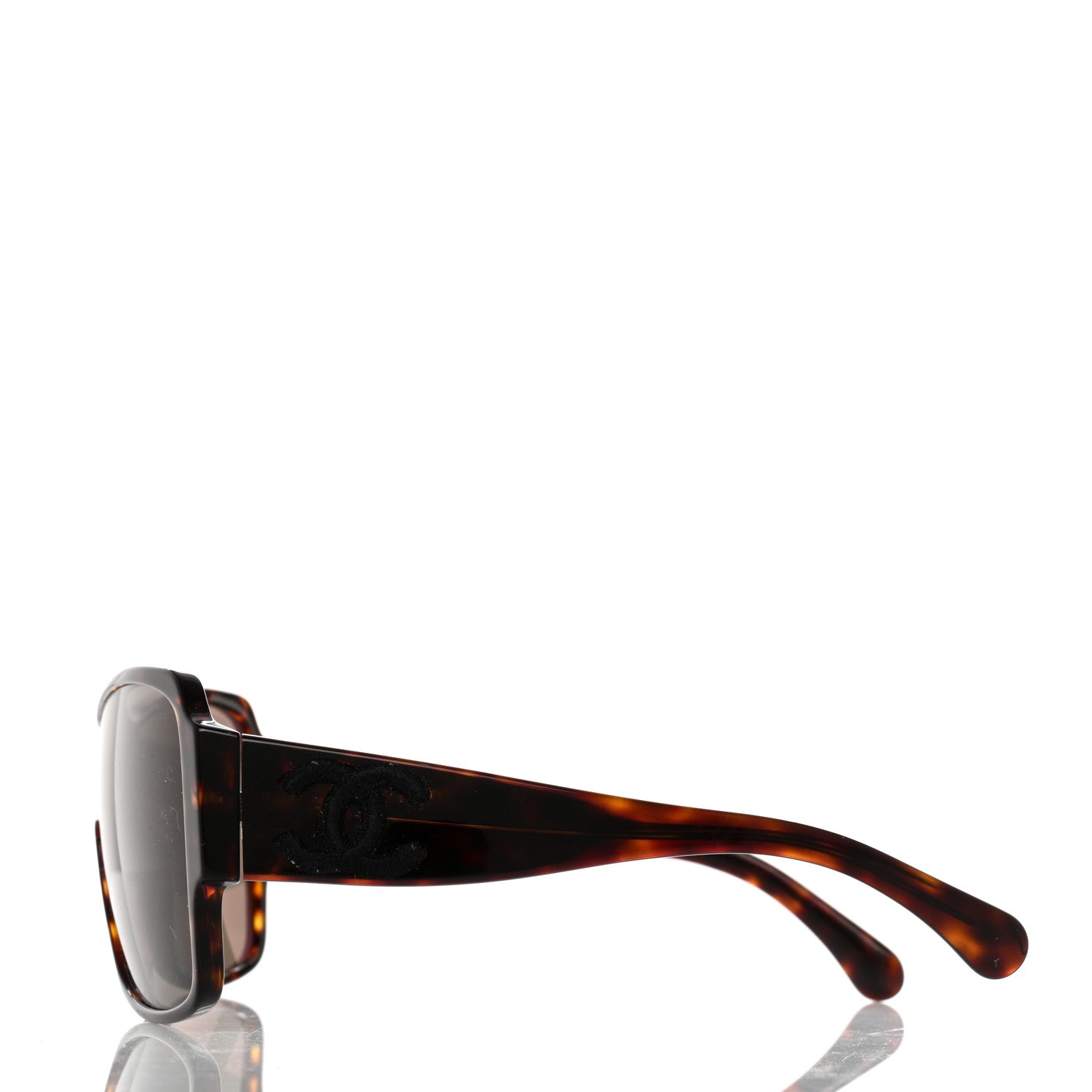 Chanel Acetate Shield Sunglasses 5449-A Dark Tortoise 3 of 8