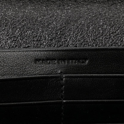 Saint Laurent Grained Metallic Calfskin Monogram Chain Wallet Black 7 of 12