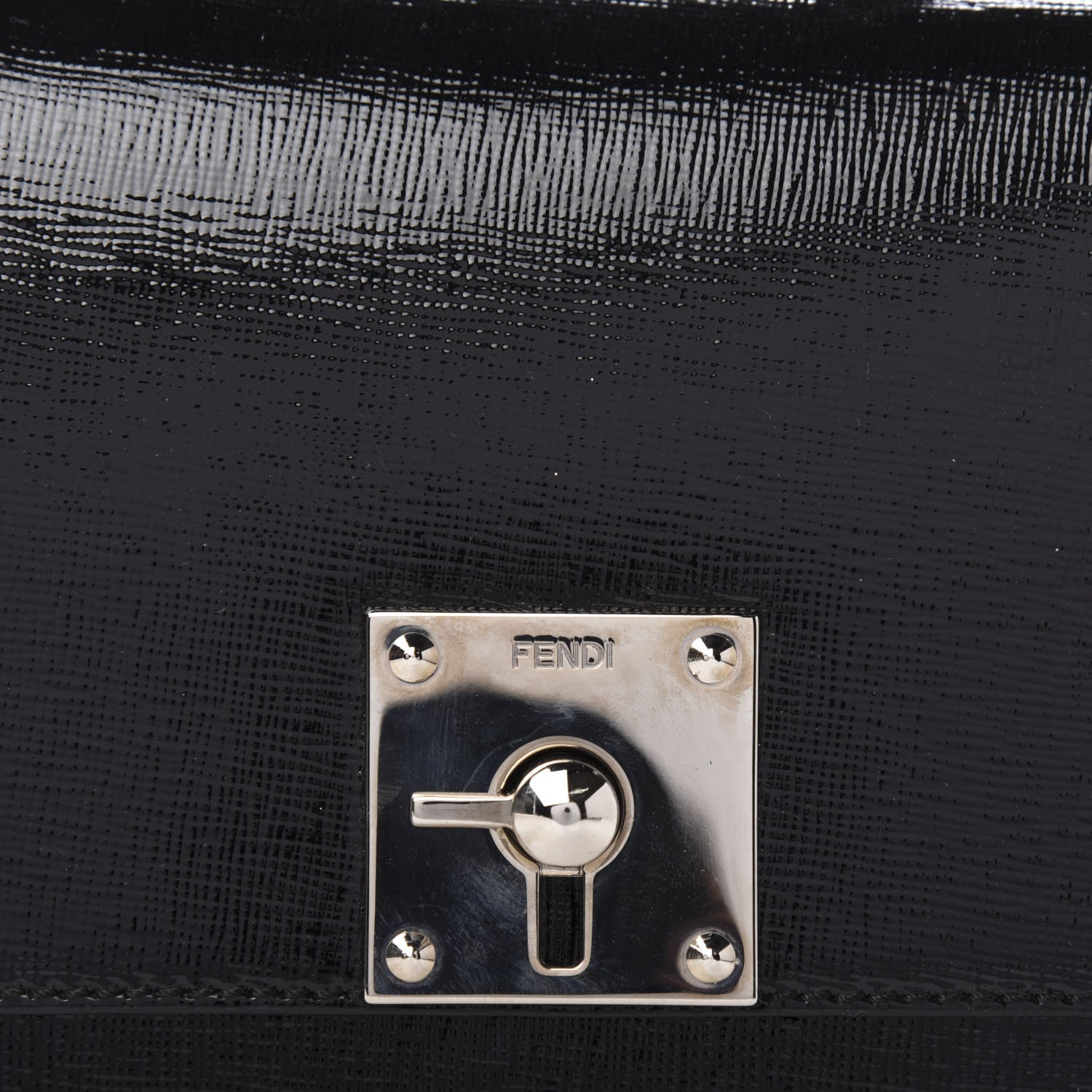 Fendi Patent Mini Borsa Black 10 of 10