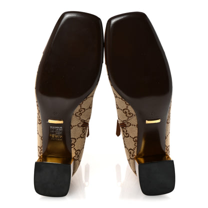 Gucci Monogram Cordovan Lux GG Ankle Boots 40 Beige Cuir 6 of 10