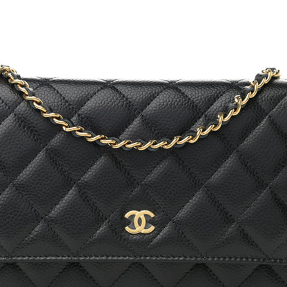 Chanel Caviar Quilted Wallet On Chain WOC Black 10 of 11