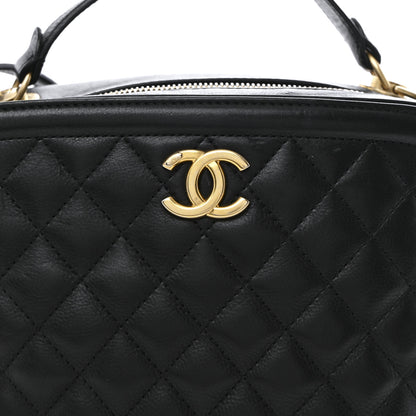 Chanel Calfskin Quilted CC Medium Vanity Case Black 16 of 23