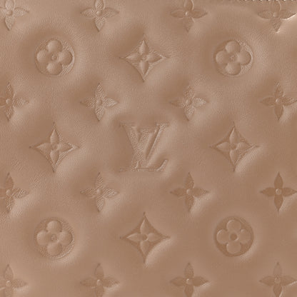Louis Vuitton Lambskin Embossed Monogram Coussin PM Taupe 7 of 9