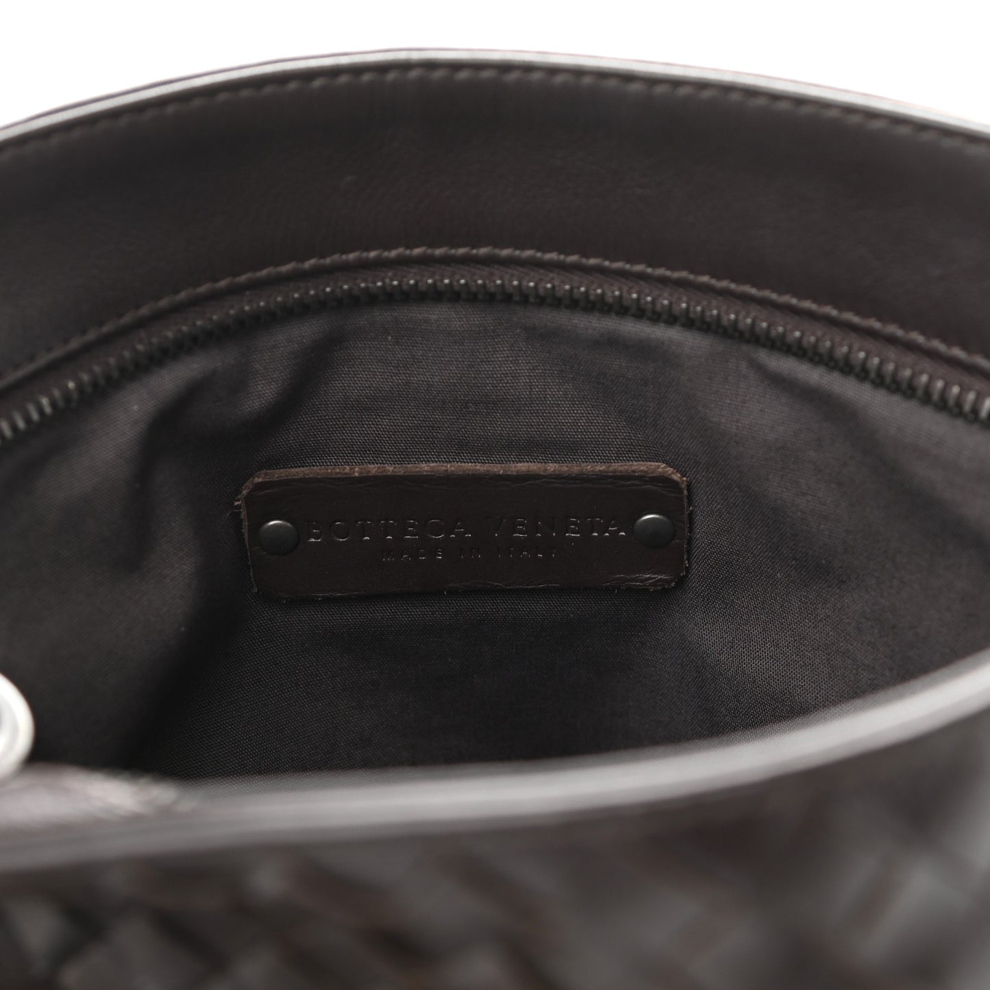 Nappa Intrecciato VN Crossbody Messenger Bag Ebano