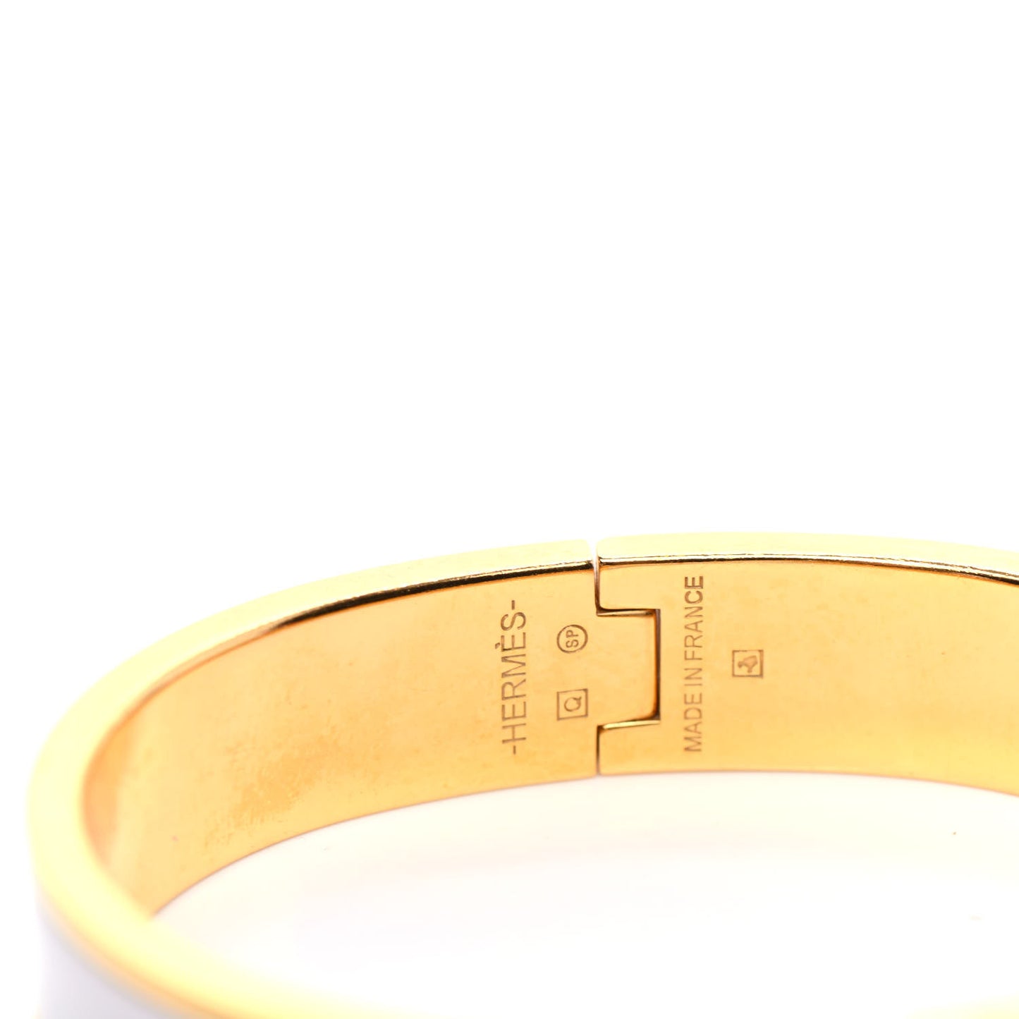 Enamel Narrow Clic Clac H Bracelet PM White