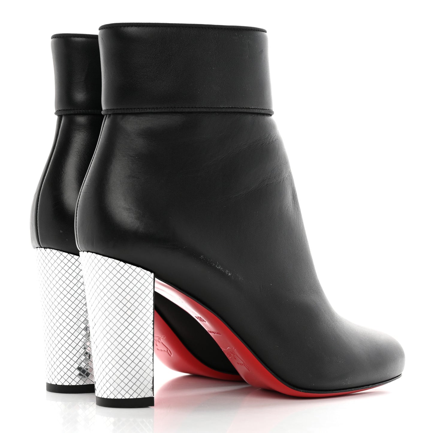 Calfskin Disco Ankle Boots 38.5 Black