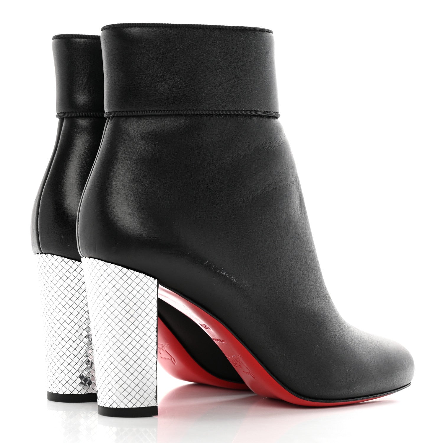 Christian Louboutin Calfskin Disco Ankle Boots 38.5 Black 4 of 13
