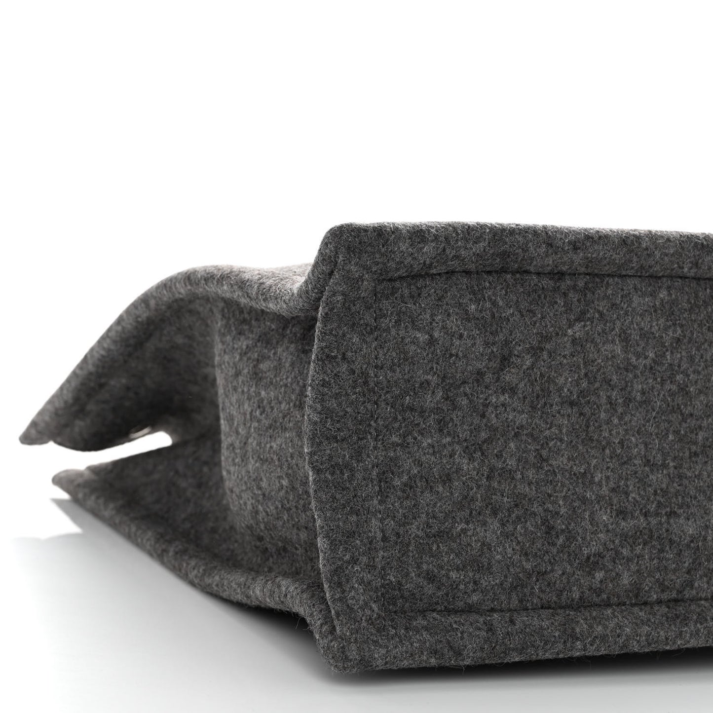 Wool Calfskin Rive Gauche North South Tote Grey