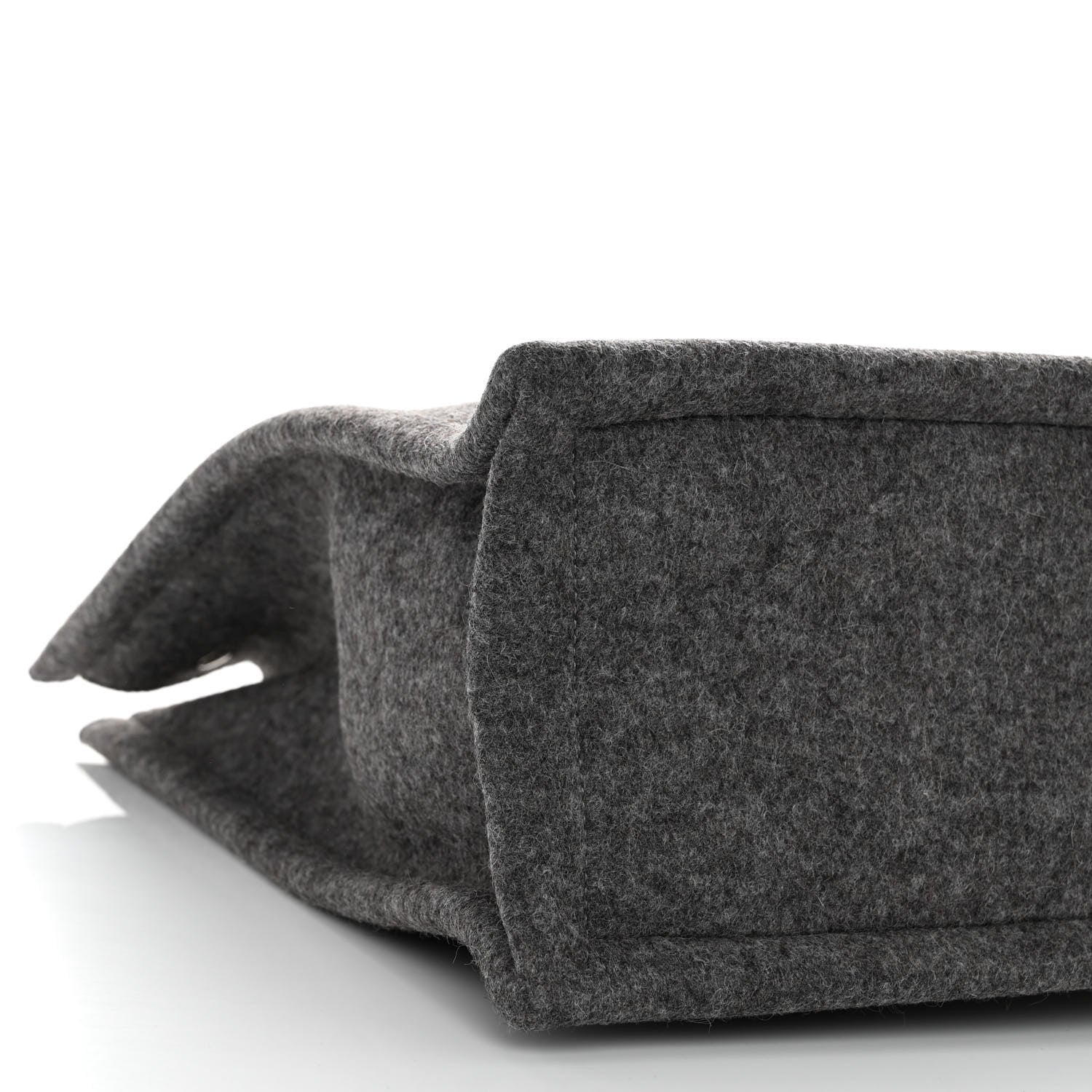 Saint Laurent Wool Calfskin Rive Gauche North South Tote Grey 8 of 9