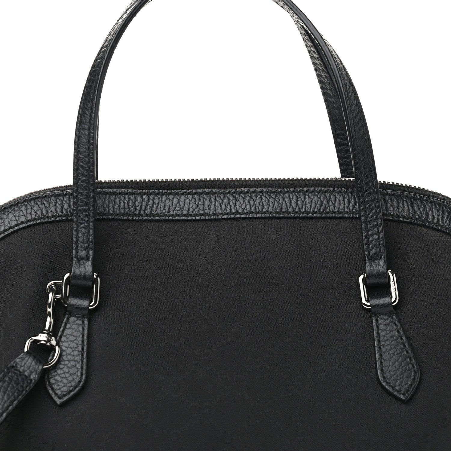 Gucci Nylon Monogram Medium Dome Bag Black 8 of 11