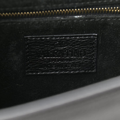 Valentino Garavani Grained Calfskin Rockstud Top Handle Flap Shoulder Bag Black 6 of 10