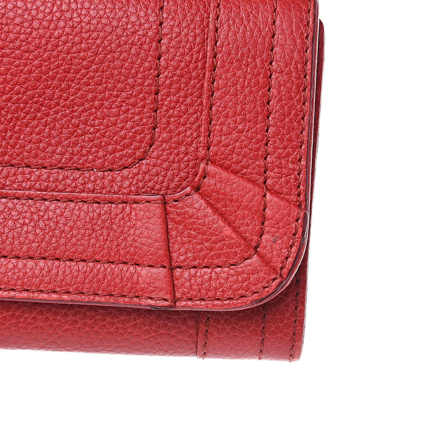 Grained Calfskin Paraty Continental Wallet Red