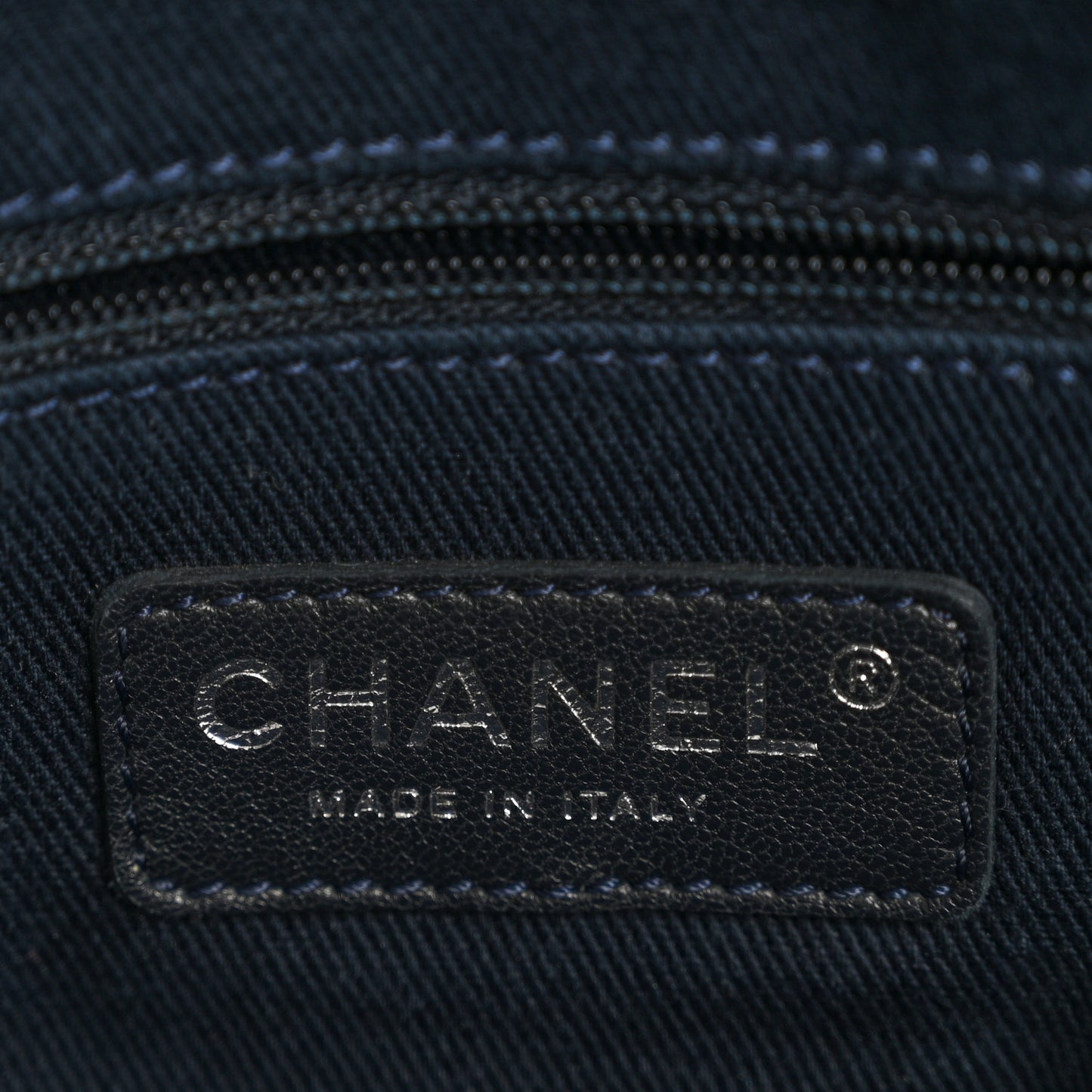 Denim Large Shopping Tote Blue