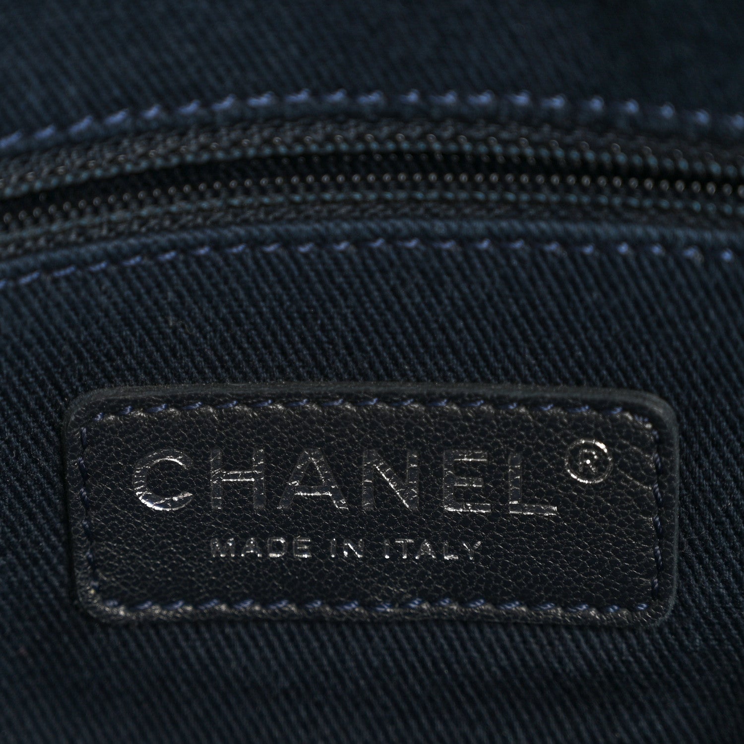 Chanel Denim Large Shopping Tote Blue 6 of 10
