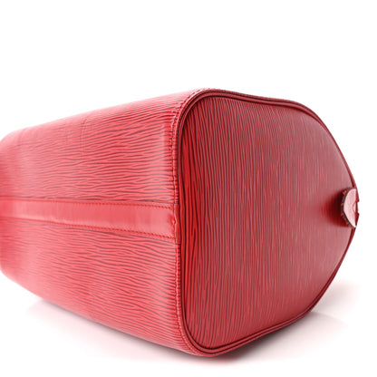 Louis Vuitton Epi Speedy 25 Castillan Red 9 of 9