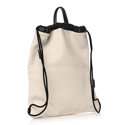 Gucci Calfskin Coco Capitan Logo Drawstring Backpack Mystic White 3 of 13