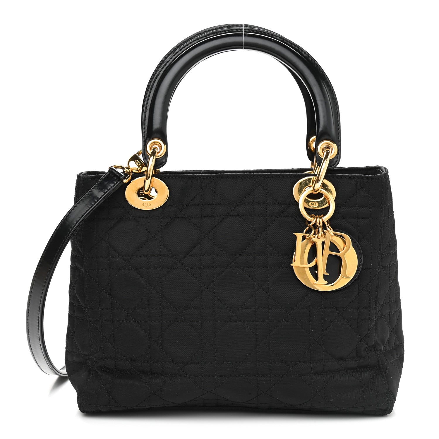 Christian Dior Nylon Cannage Mini Lady Dior Black 1 of 10