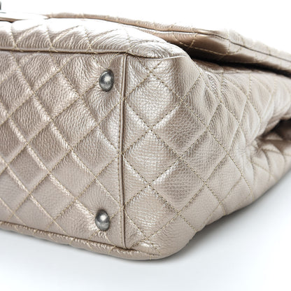 Chanel Metallic Calfskin Quilted XXL Travel Flap Bag Gold 10 of 10