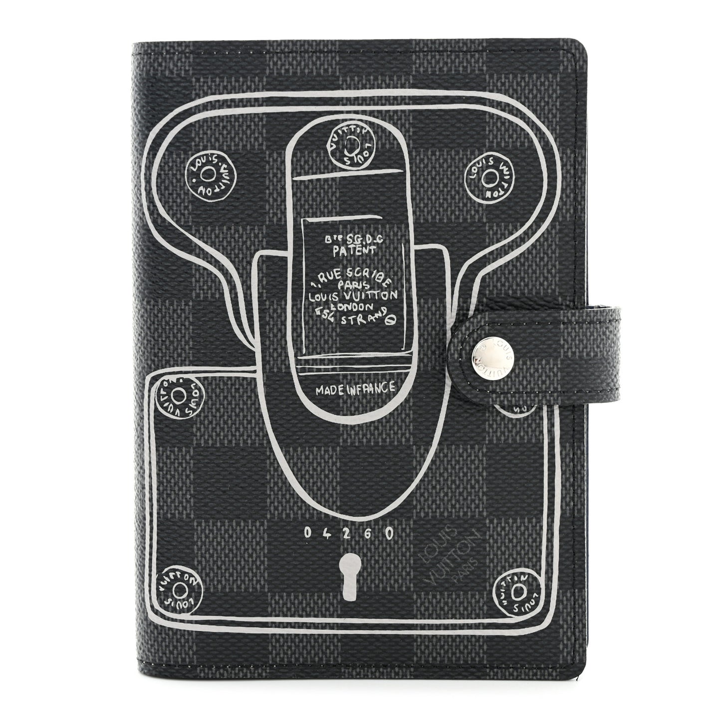 Damier Graphite Trunks and Locks Small Ring Agenda Cover