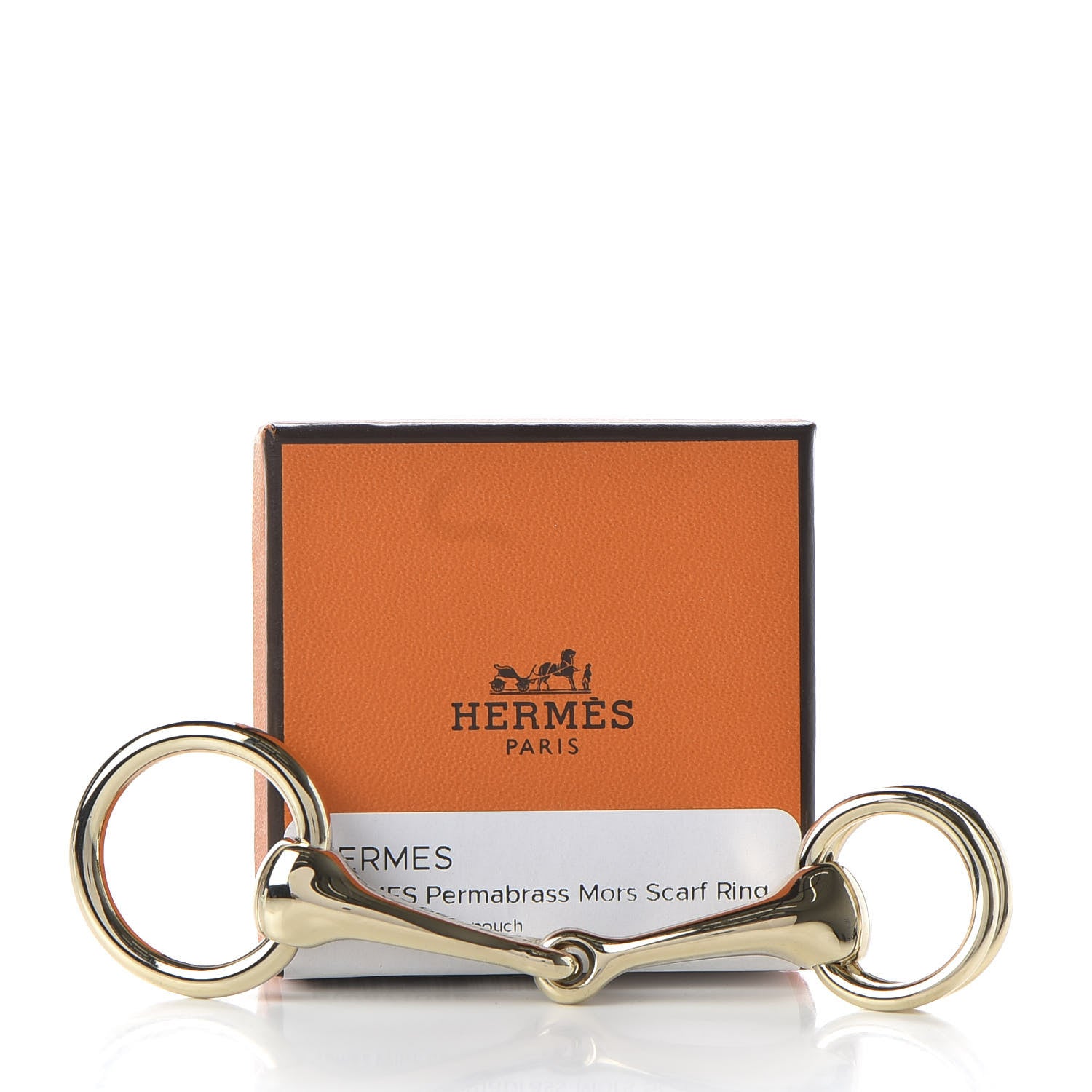 Hermes Permabrass Mors Scarf Ring Gold 5 of 5