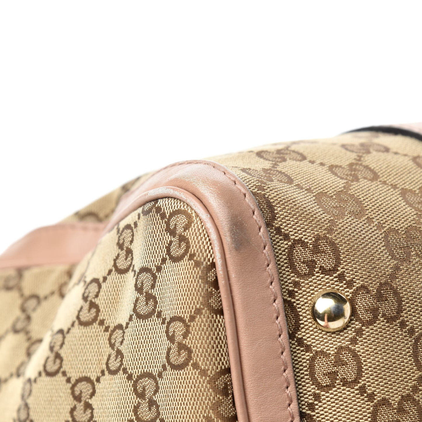 Monogram Vintage Web Medium Boston Pink