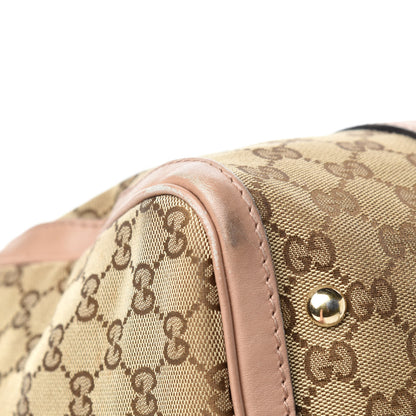 Gucci Monogram Vintage Web Medium Boston Pink 10 of 22